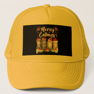 Cat Christmas Weihnachtsmannmütze Funny Merry Catm Truckerkappe