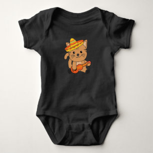 Cat Cinco De Meow Mexican Sombrero Cats Baby Strampler
