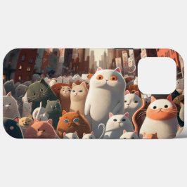 Cat City Cartoon Crowd Case-Mate iPhone Hülle