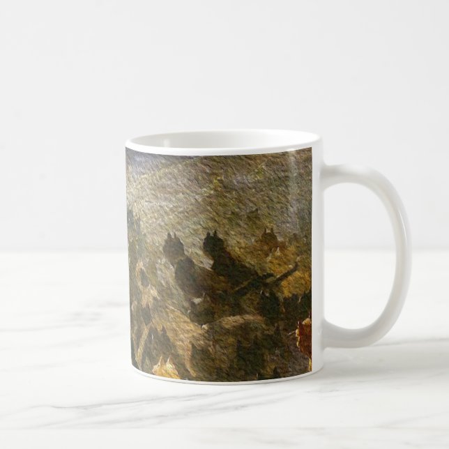 Cat City - Vintage Kunst - Individuell gestaltbar! Kaffeetasse (Rechts)