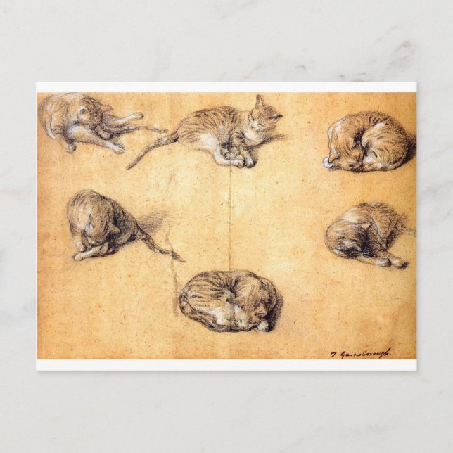 Cat-Clip-art-8 Postkarte (Vorderseite)