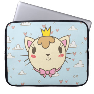 Cat Cloud Herz Textur Kitten Laptopschutzhülle
