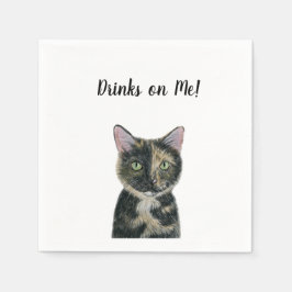 Cat Cocktail Napkins Serviette