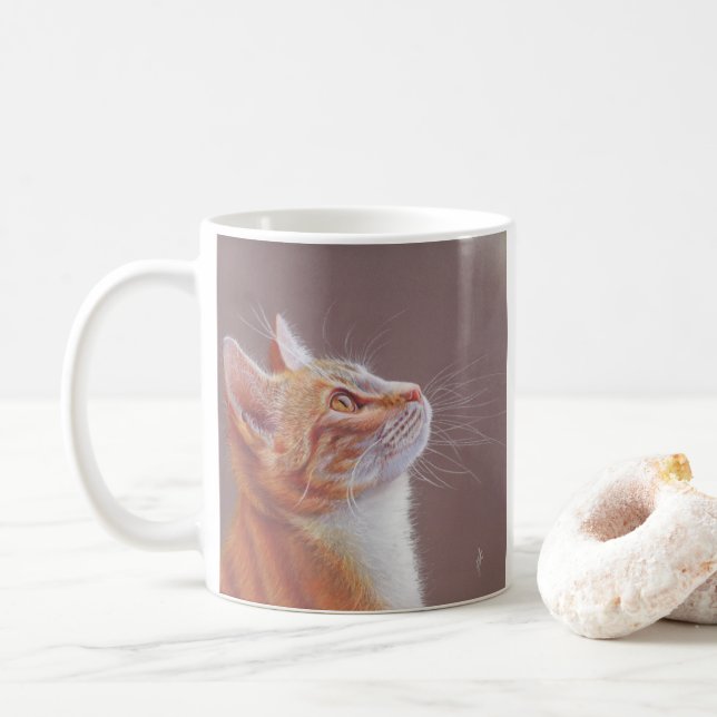 Cat coffee or tea mug kaffeetasse (Mit Donut)