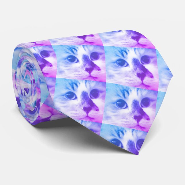 Cat Collage Krawatte (Gerollt)