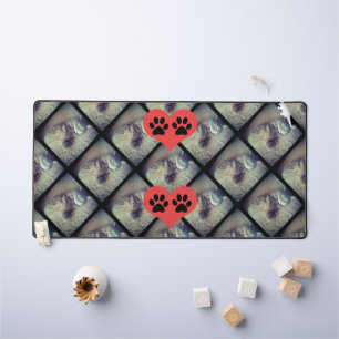 Cat Collage mit Paw Prints von Shirley Taylor Schreibtischunterlage