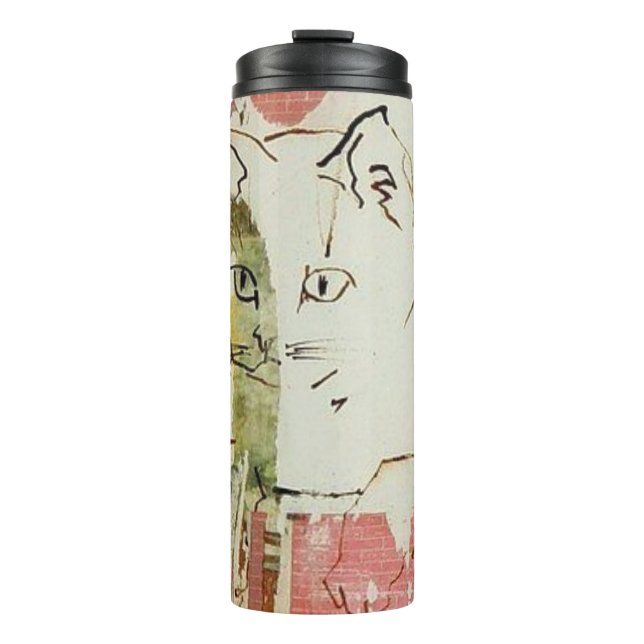 Cat Collage Tumbler Thermosbecher (Vorderseite)