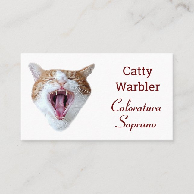 Cat coloratura soprano lustig visitenkarte (Vorderseite)