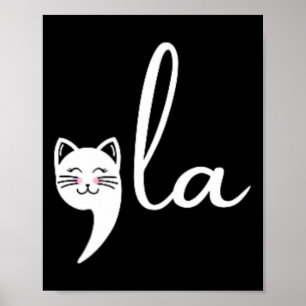 Cat Comma La Kamala Harris für Präsident 2024 Elec Poster