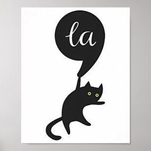 Cat Comma La Kamala Harris für Präsident 2024 Elec Poster