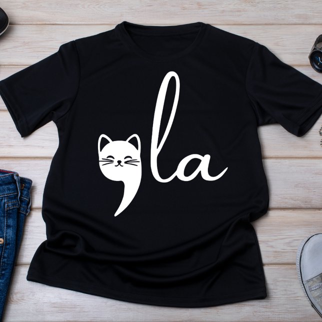Cat Comma La Minimalistisch T-Shirt (Von Creator hochgeladen)