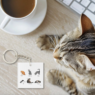 Cat Commands Business-Logo Schlüsselanhänger