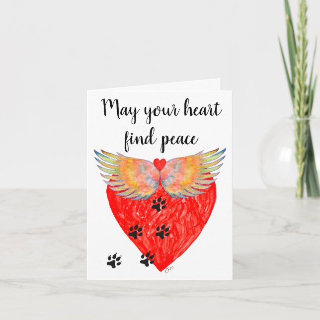 Cat Condolence Beileid Grußkarte Karte (Vorderseite)
