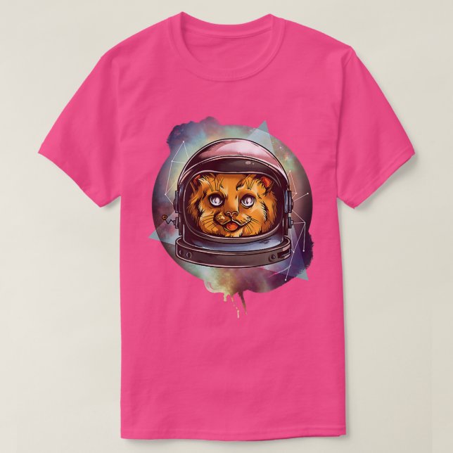 Cat - Cosmic Kitten - Kitty - Astronaut - Fun - Gi T-Shirt (Design vorne)