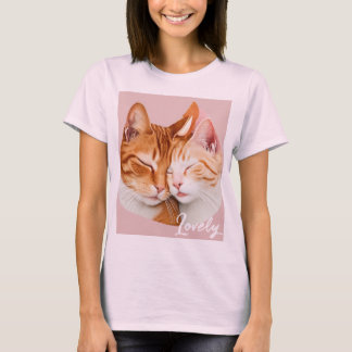 "Cat Couple Liebe T - Shirt" T-Shirt
