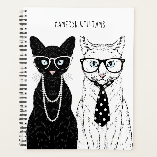 Cat Couple | Name hinzufügen Planer (Vorderseite)