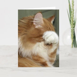 Cat Covering Eyes Karte