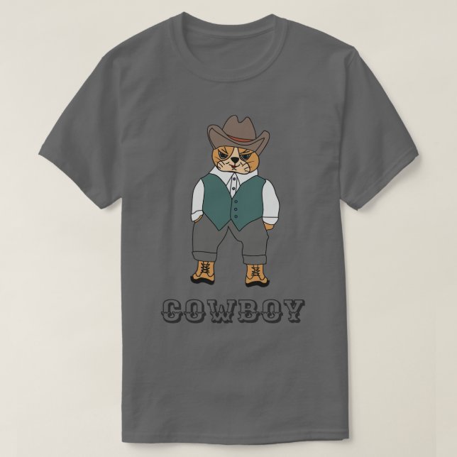 Cat Cowboy T-Shirt (Design vorne)