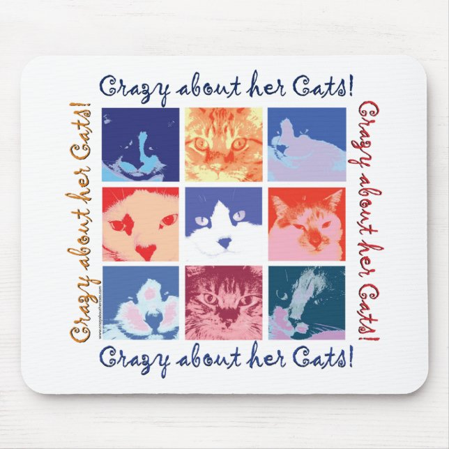 Cat Crazy Mousepad (Vorne)