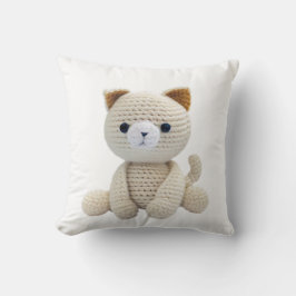 Cat Crochet Toy Cushion Baby Kinderzimmer Kissen