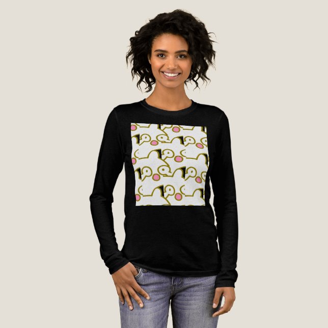 cat cry Tri-Blend shirt (Volle Vorderseite)