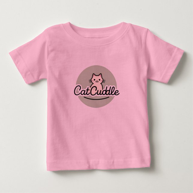 Cat Cuddle Niedlich Cartoon Kitty T - Shirt (Vorderseite)