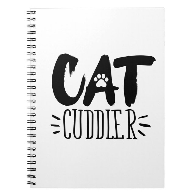 Cat Cuddler Happy Cuddler Ästhetische Katzen Bilde Notizblock (Vorderseite)