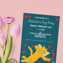 Cat Cupid Custom Valentine's Day Party