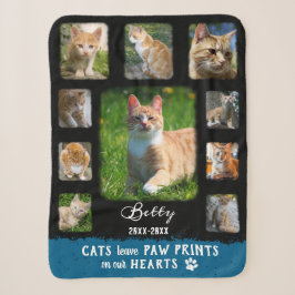 Cat Custom Foto Collage verblichene Grenzen Schwar Sherpadecke