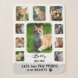 Cat Custom Foto Collage verblichene Grenzen Weiß G Sherpadecke
