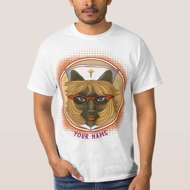 Cat custom Nurse T - Shirt (Vorderseite)