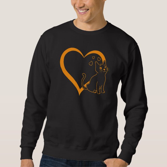 Cat  Cute Cat Heart Cat Owner Cute Cat Sweatshirt (Vorderseite)