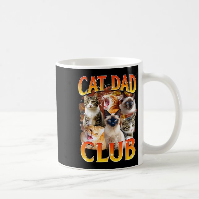 Cat Dad Club Funny Life Is Better With Cats Father Kaffeetasse (Rechts)