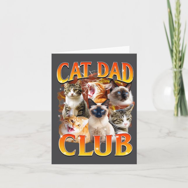 Cat Dad Club Funny Life Is Better With Cats Father Karte (Vorderseite)