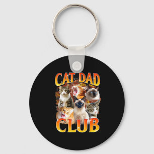 Cat Dad Club Lustiges Leben Ist Besser Mit Katzen Schlüsselanhänger