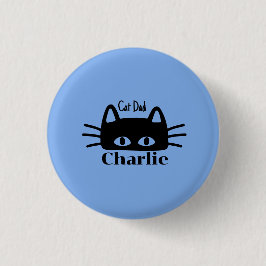 Cat Dad custom cat name Button