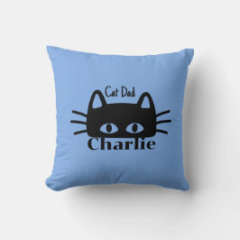 Cat Dad custom cat name Kissen