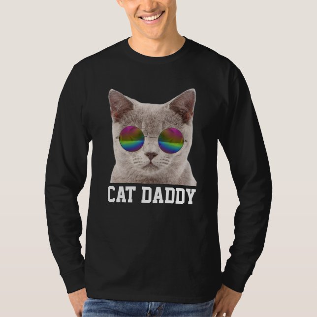 CAT DAD DADDY FÊTE DES PÈRES MENS T-SHIRTS (Devant)