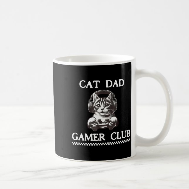 Cat Dad Gamer Club Funny Cat Lover Gaming Game Fat Kaffeetasse (Rechts)