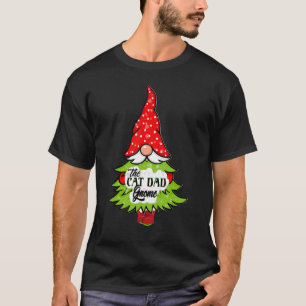Cat Dad Gnom Buffalo Karo Gamaschen Passende Famil T-Shirt