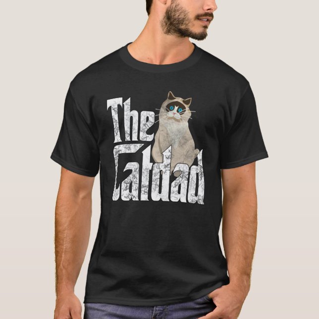 Cat Dad The Catfather Crazy Cat Father Kitty Daddy T-Shirt (Vorderseite)