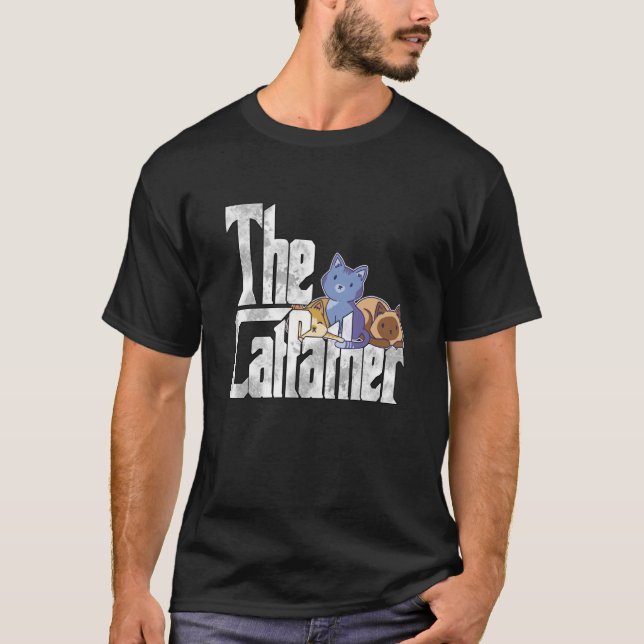 Cat Dad The Catfather Crazy Cat Father Kitty Daddy T-Shirt (Vorderseite)