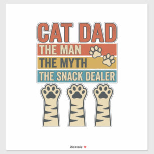Cat Dad The Snack Dealer Vintage Cat Lover Shirt_1 Aufkleber