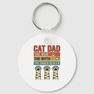 Cat Dad The Snack Dealer Vintage Cat Lover Shirt_1 Schlüsselanhänger