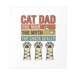 Cat Dad The Snack Dealer Vintage Katzenliebhaber-S Notizblock
