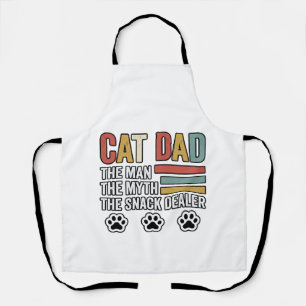 Cat Dad Vintage Lustiger Snackhändler-Shirt-Design Schürze