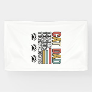 Cat Dad Vintage Lustiger Snacks Verkaufer T-Shirt Banner