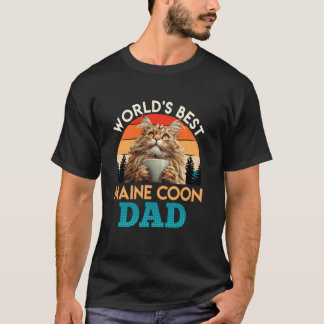 Cat Dad WELT BESTER MAINE COON DAD Maine Coon Vin T-Shirt