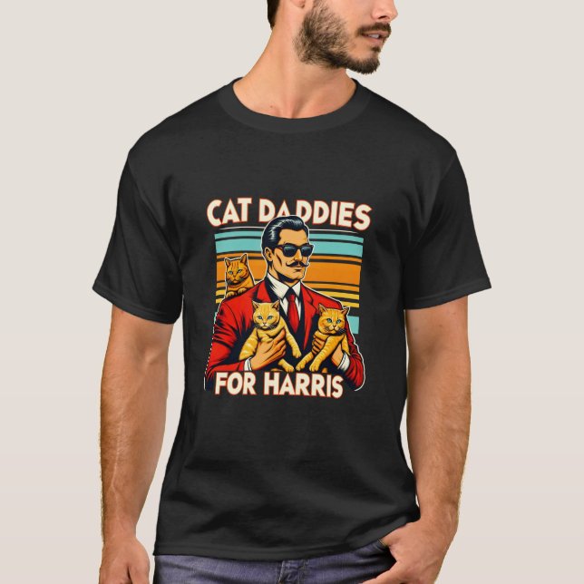 Cat Daddies for Harris Kamala Harris 2024 Vater Li T-Shirt (Vorderseite)