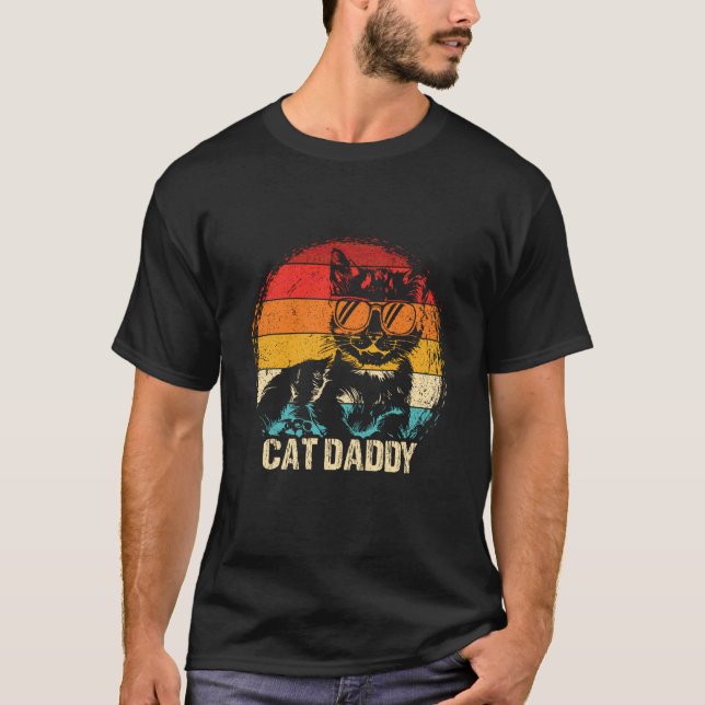Cat Daddy Cool Cat Daddy Retro T-Shirt (Vorderseite)